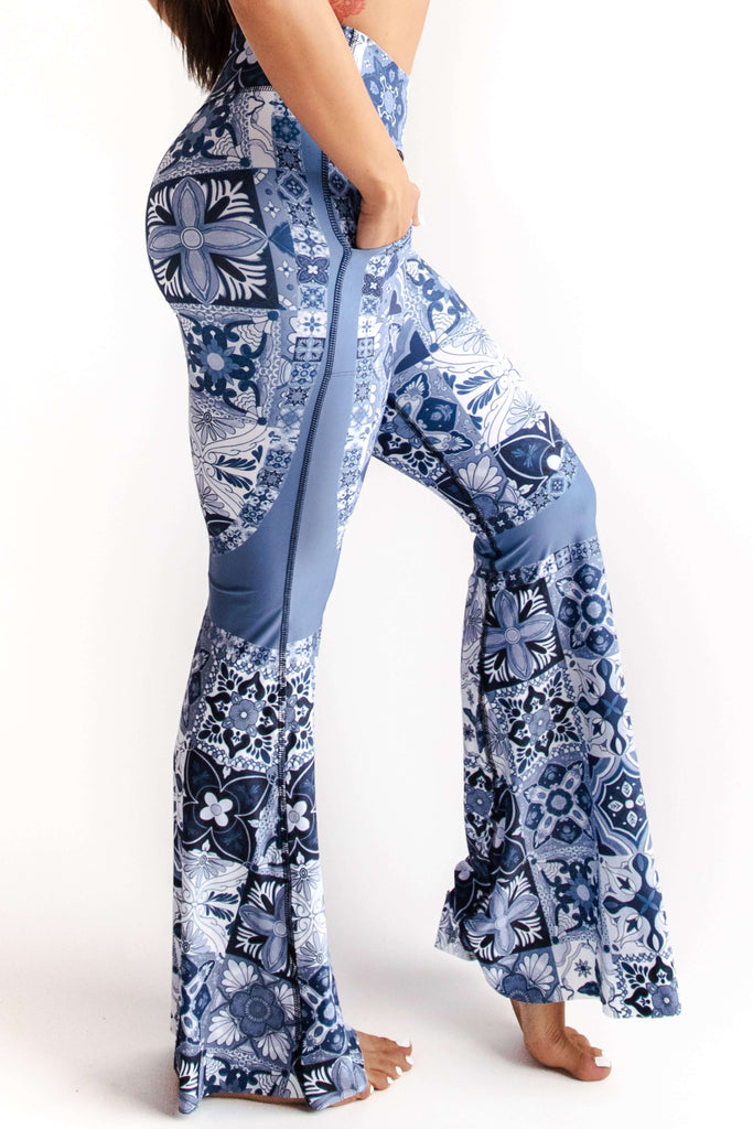 Bell Bottoms 2.0 in Mosaic In Blue side