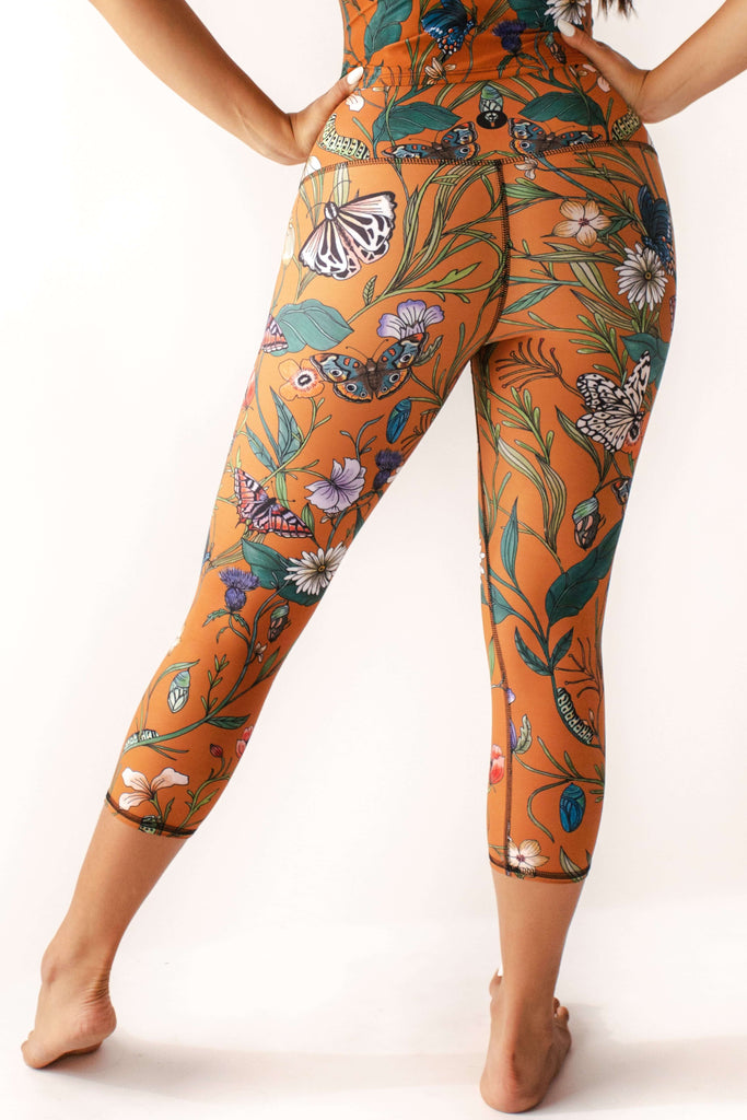 Emerge Printed Yoga Crops back