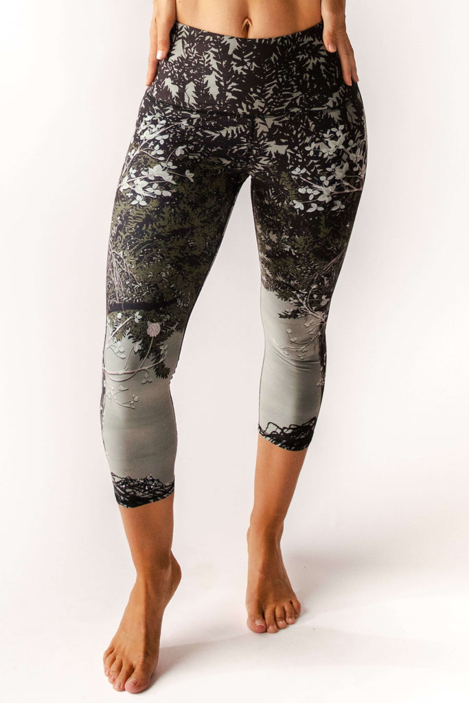 Transformation Printed Yoga Crops front