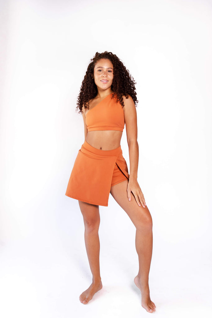 Court Skort in Burnt Orange full