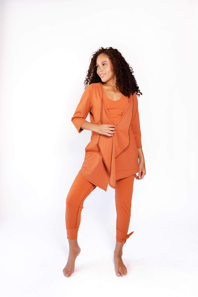 Roam Free Jacket in Burnt Orange closed