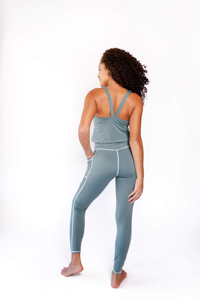 Non Stop Legging in Sage Green back