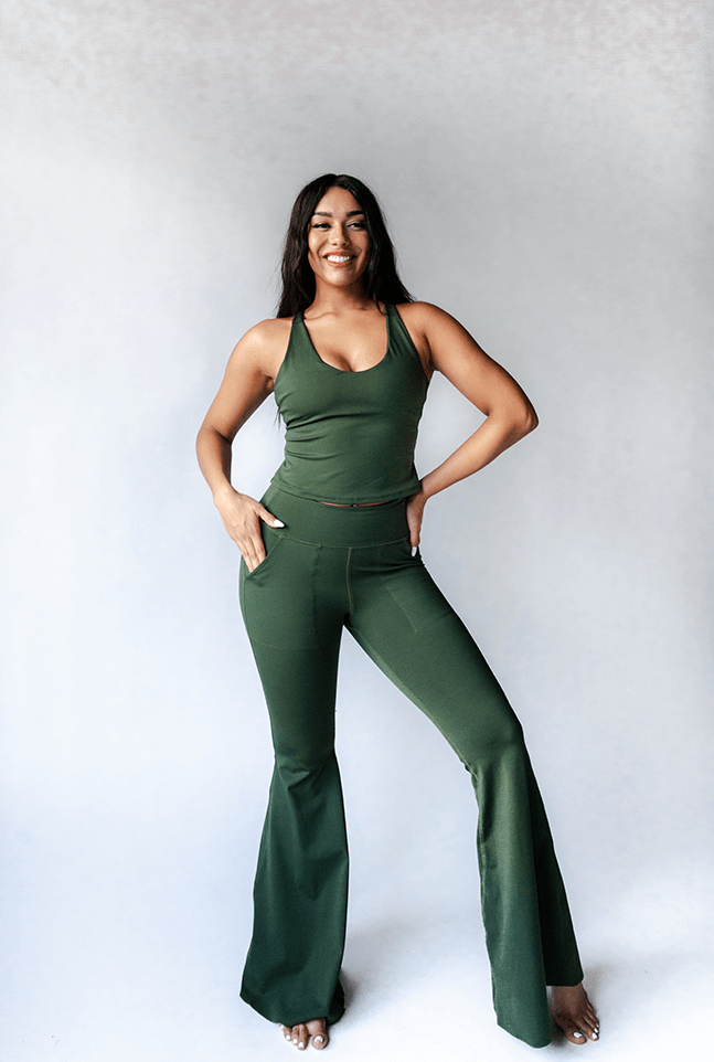 Bell Bottoms 2.0 in Forest Green front