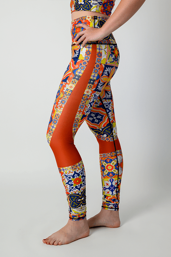 mosaic in sienna leggings side