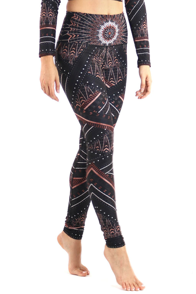 Humble Warrior Printed Yoga Leggings Front