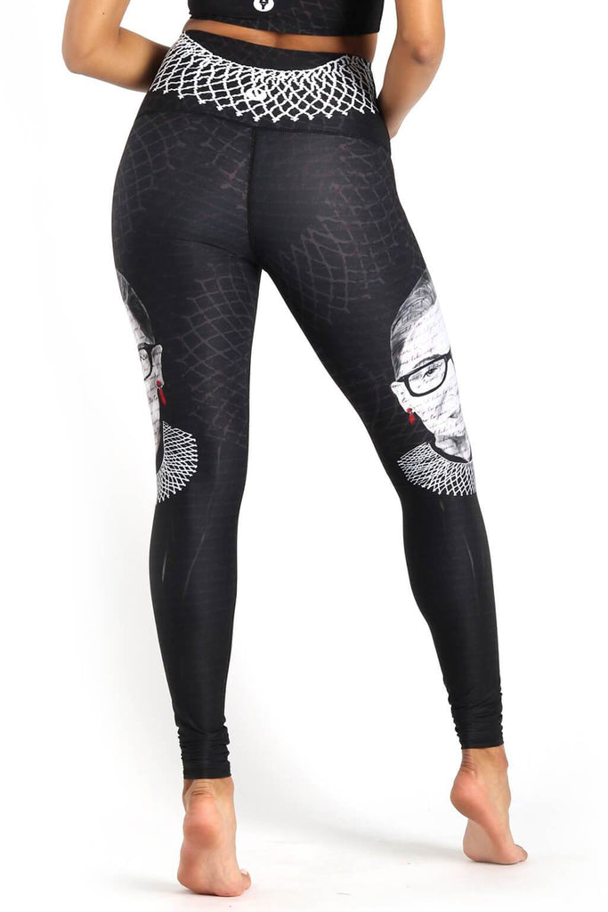 Notorious RBG Printed Yoga Leggings Back View