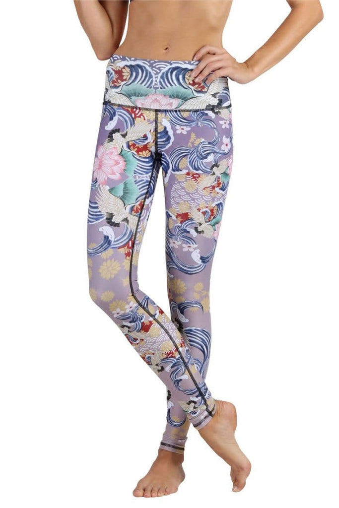 Yoga Democracy Leggings Zen Water Garden Printed Yoga Leggings