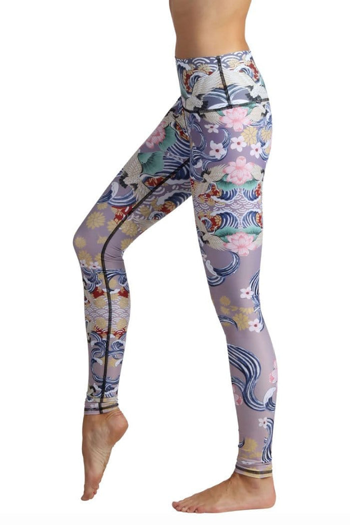 Yoga Democracy Leggings Zen Water Garden Printed Yoga Leggings