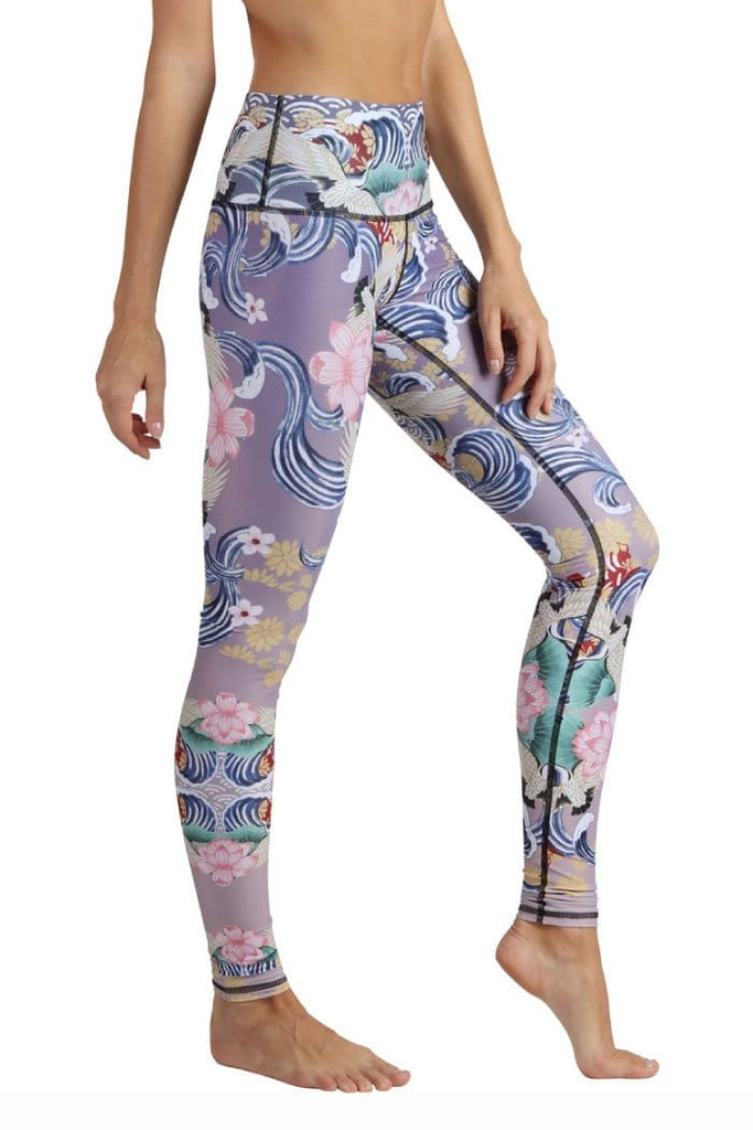 Yoga Democracy Leggings Zen Water Garden Printed Yoga Leggings