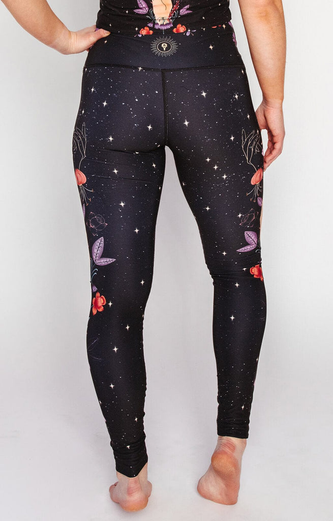 Celestial Timing Printed Yoga Leggings back