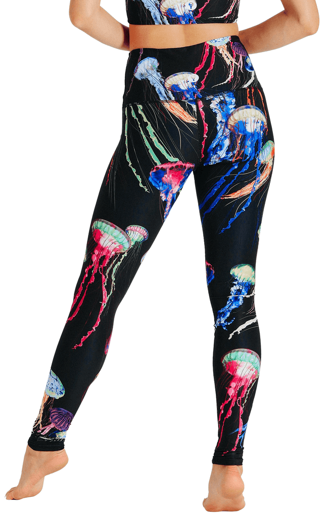 Electric Flow Printed Yoga Leggings Back