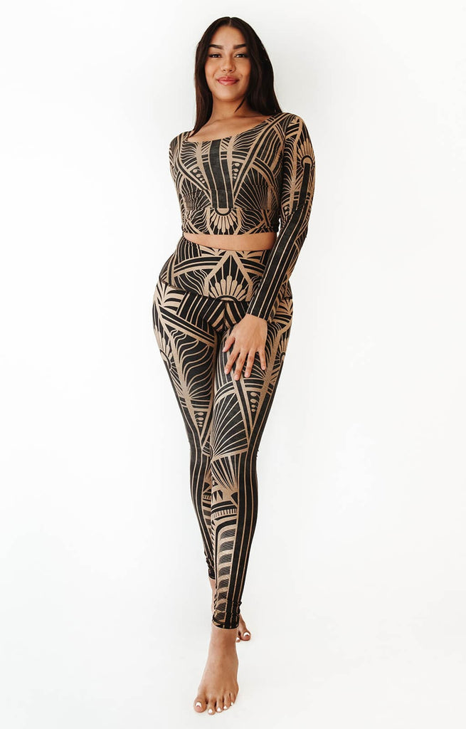 Elegant Empire Printed Yoga Leggings Full