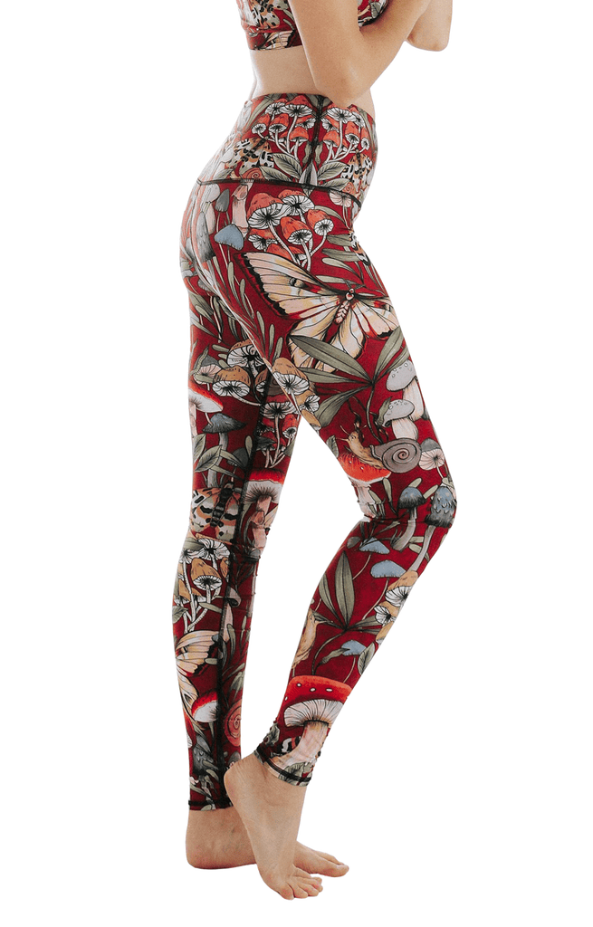 Fun Gal Printed Yoga Leggings Left Side View