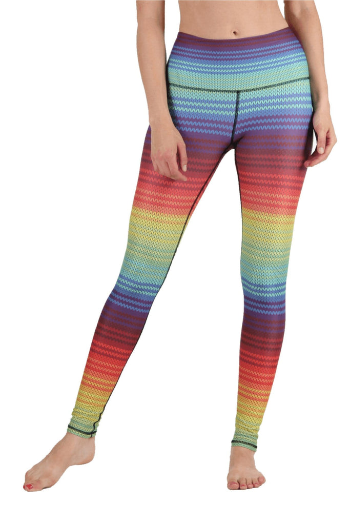 Yoga Democracy Leggings Rainbow Stripe Printed Yoga Leggings