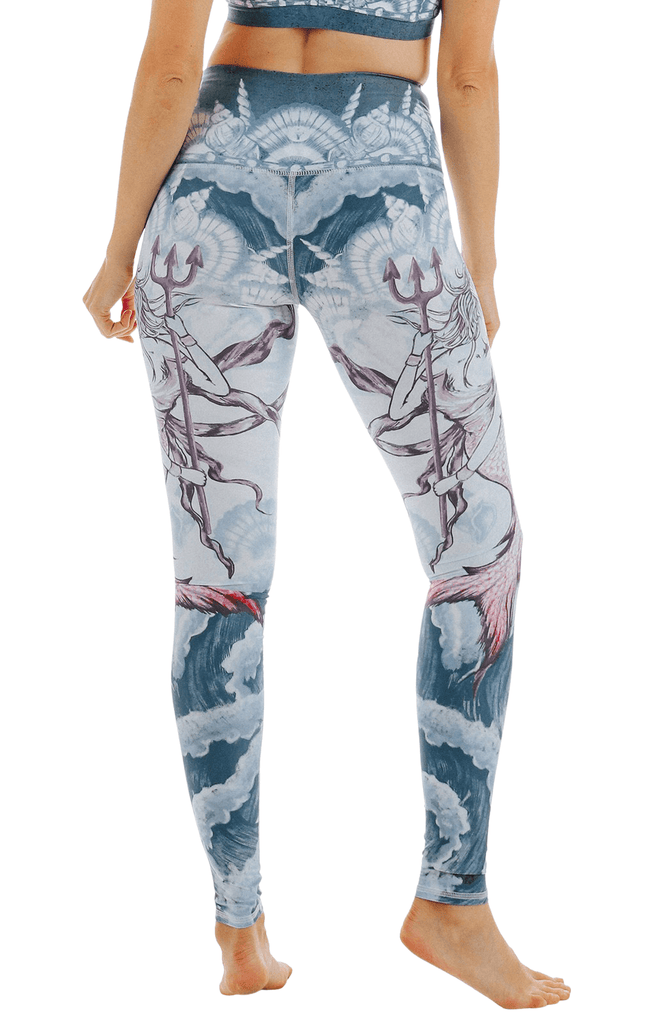 Sea Goddess Printed Yoga Leggings Back