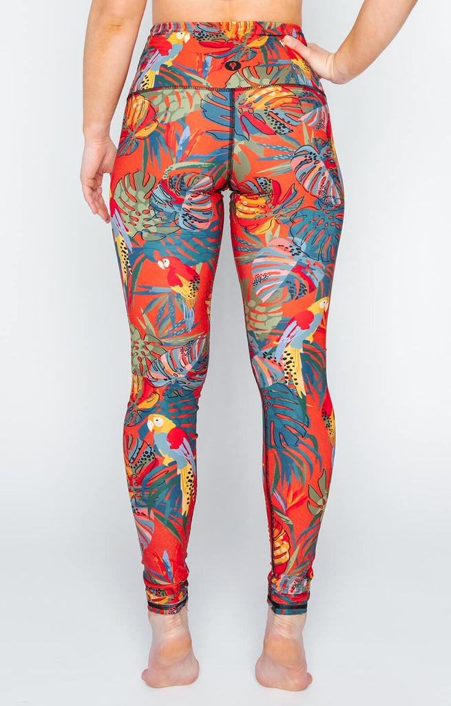 Tropical Paradise Printed Yoga Leggings back