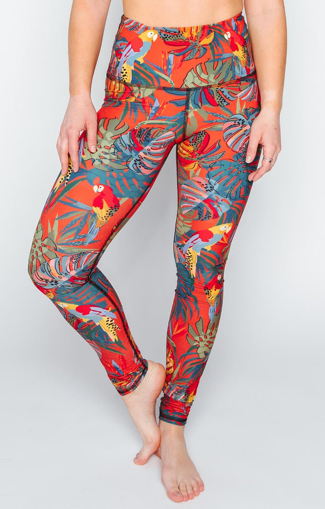 Tropical Paradise Printed Yoga Leggings front