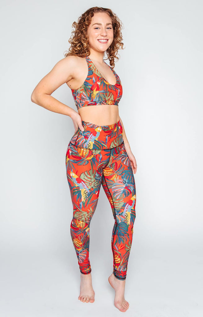 Tropical Paradise Printed Yoga Leggings full