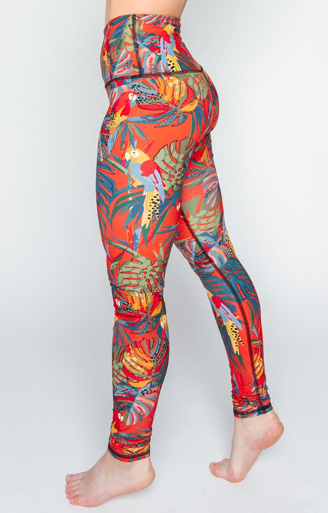 Tropical Paradise Printed Yoga Leggings left