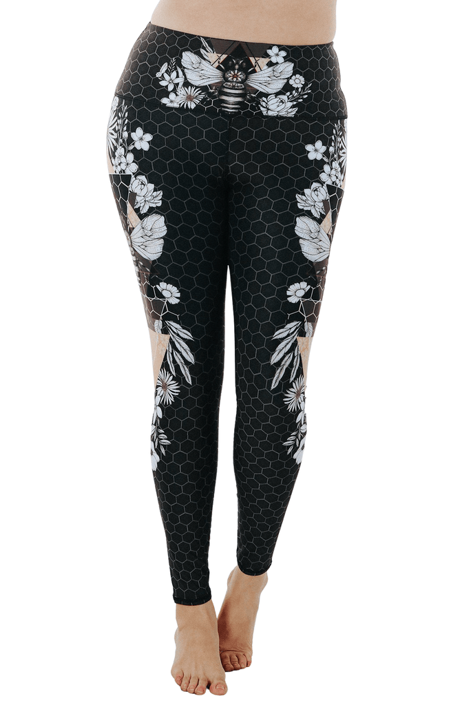 Beeloved Blackout Printed Yoga Legging Front