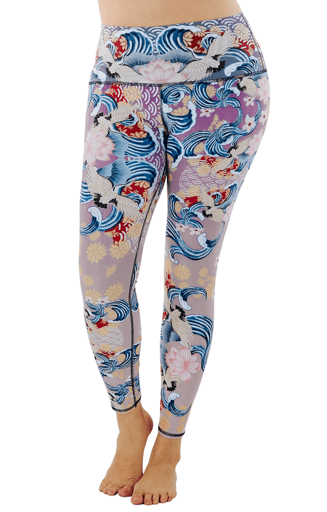 Zen Water Garden Printed Yoga Leggings Plus