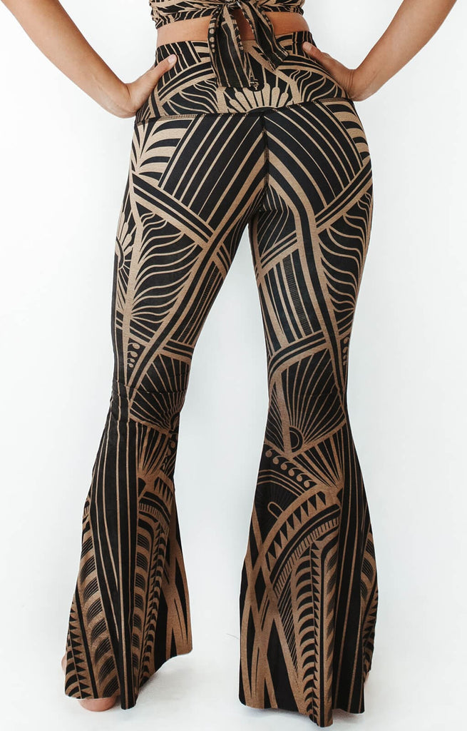 Elegant Empire Printed Bell Bottoms back