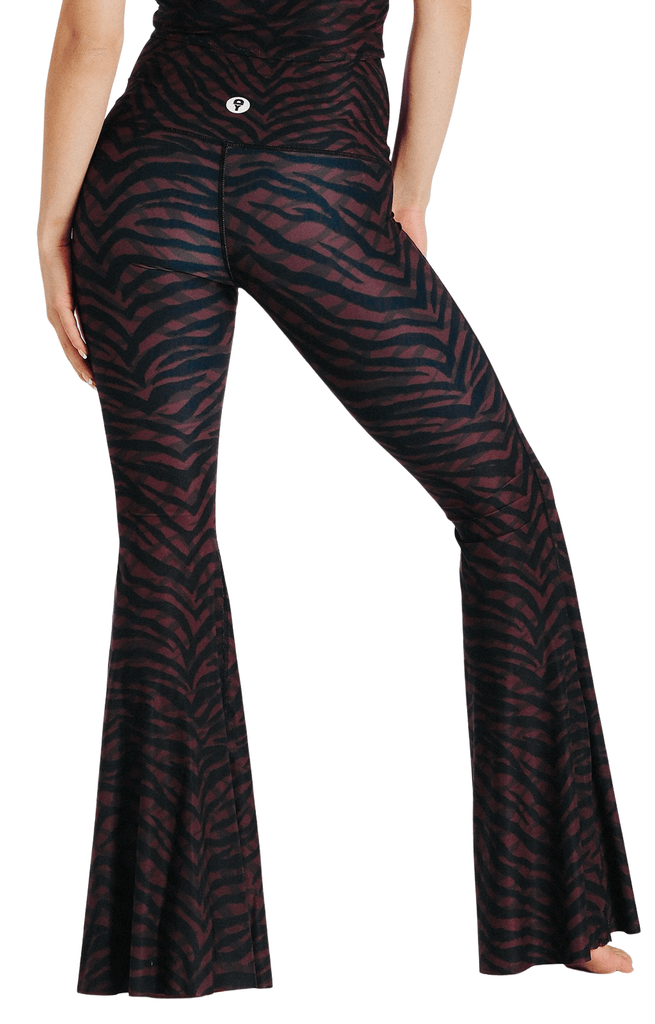 Fierce Feline Printed Bell Bottoms Back