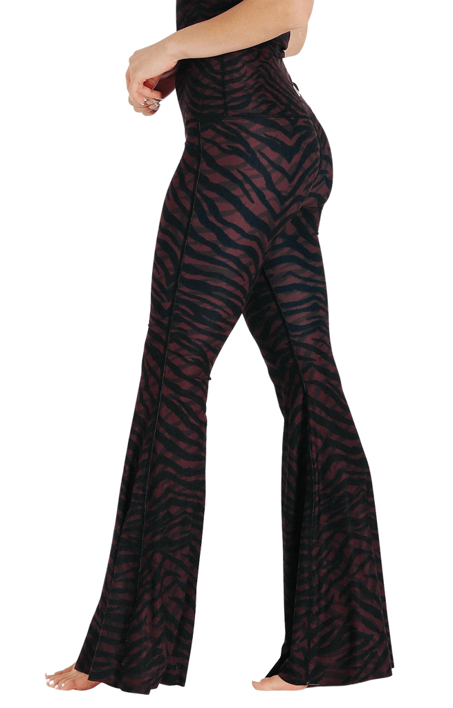 Fierce Feline Printed Bell Bottoms Side