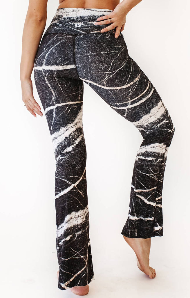 Split Flare Pant In River Rock Back