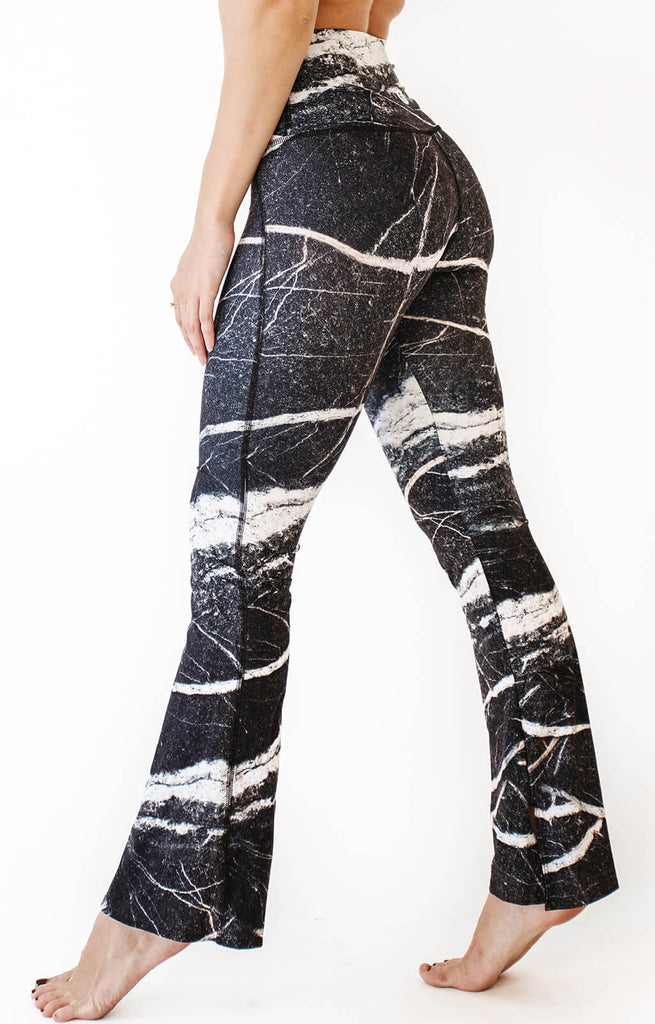 Split Flare Pant In River Rock Side