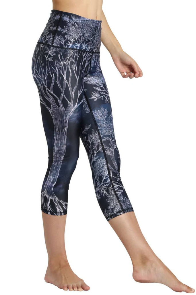 Yoga Democracy Leggings Root to Rise Printed Yoga Crops