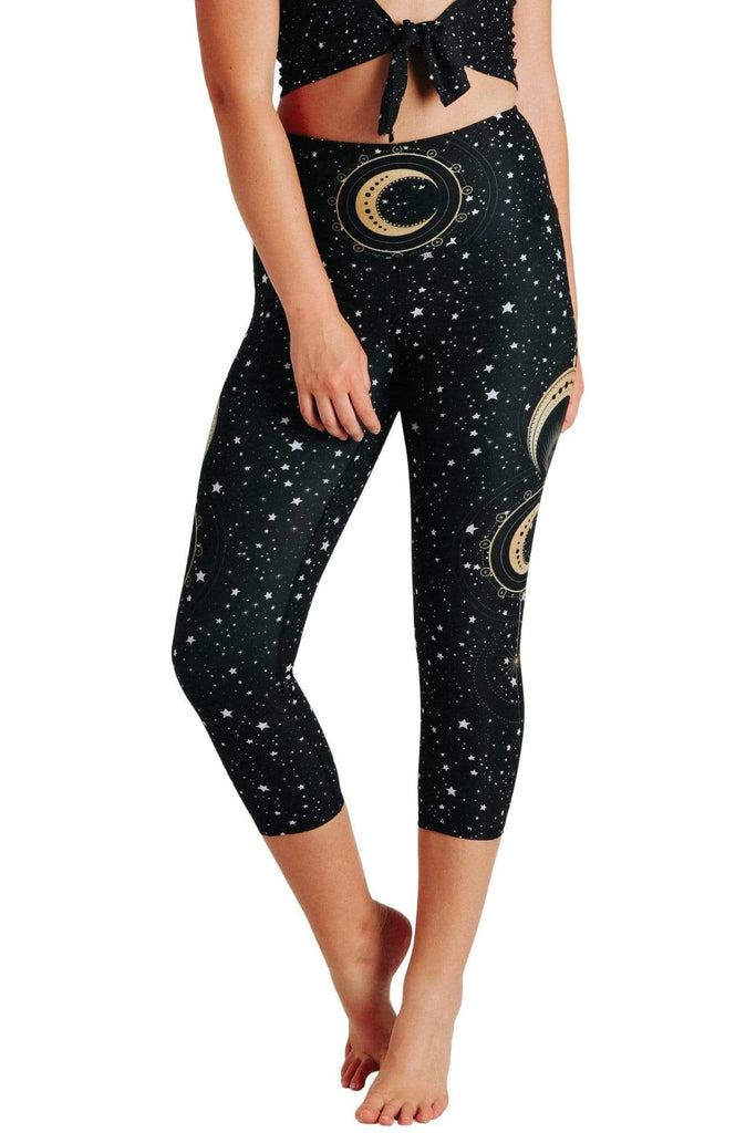 Yoga Democracy Leggings Fortune Teller Printed Yoga Crops