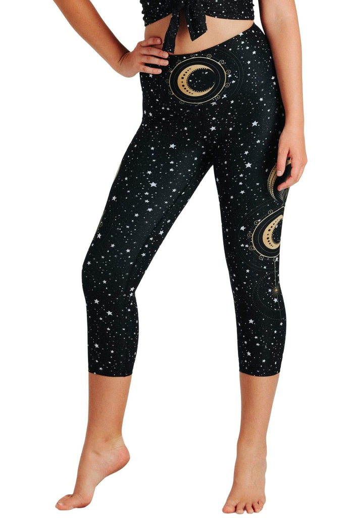 Yoga Democracy Leggings Fortune Teller Printed Yoga Crops