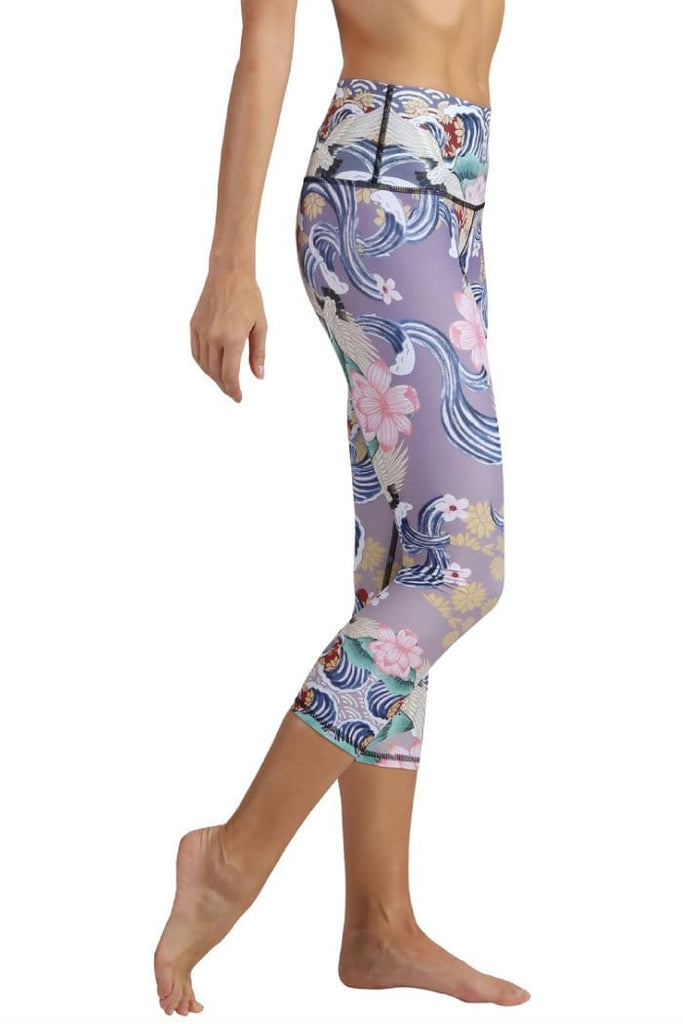 Yoga Democracy Leggings Zen Water Garden Printed Yoga Crops