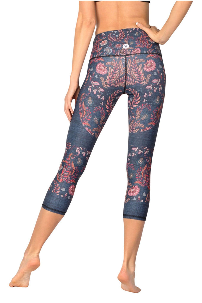 Yoga Democracy Leggings Festival Denim Printed Yoga Crops