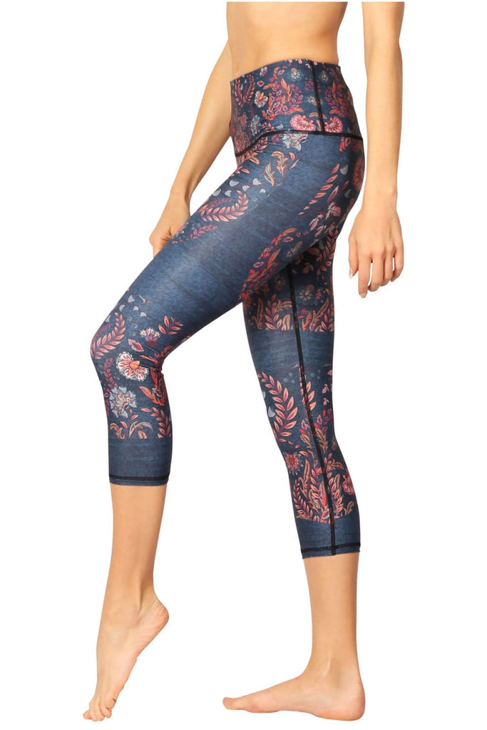 Yoga Democracy Leggings Festival Denim Printed Yoga Crops