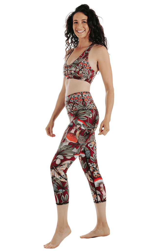 Fun Gal Printed Yoga Crops Full View