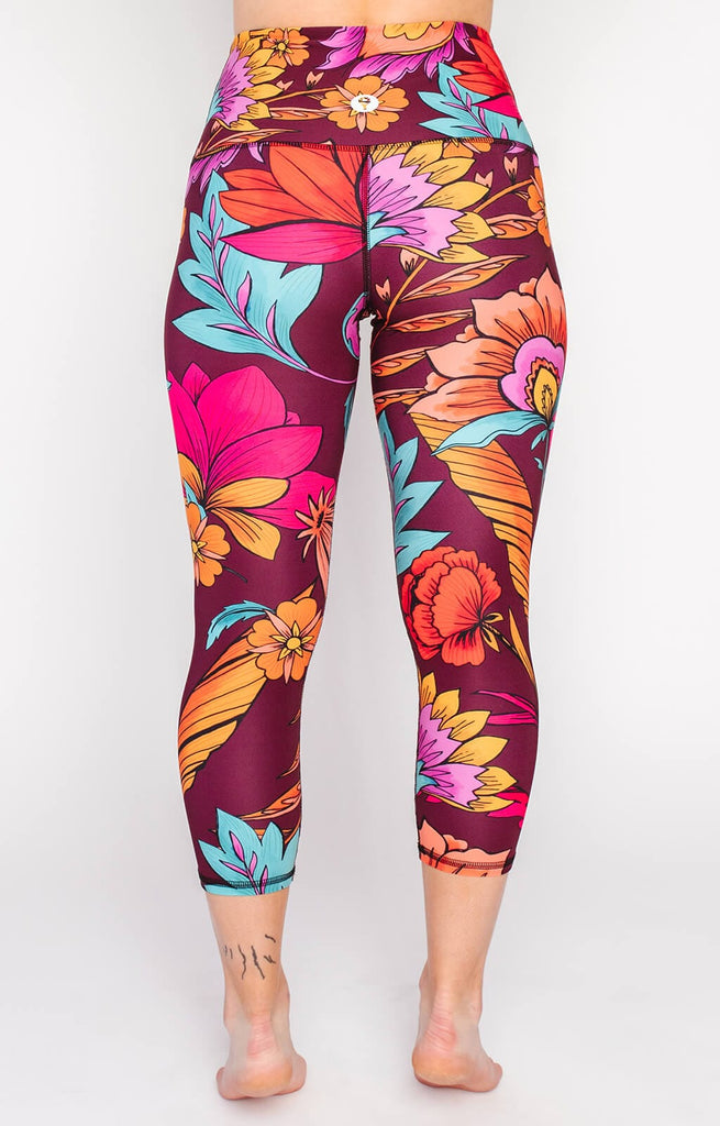 Indie Flow Printed Yoga Crops back