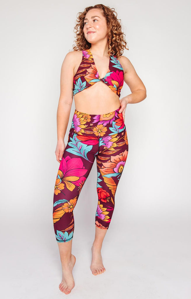 Indie Flow Printed Yoga Crops full