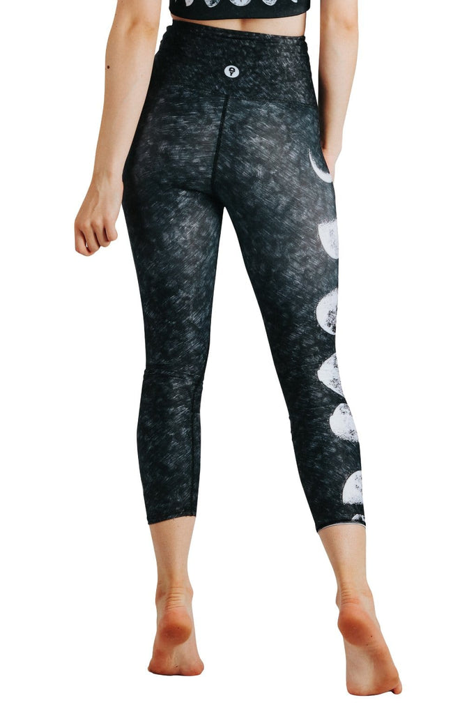 Yoga Democracy Leggings Just a Dark Moon Phase Printed Yoga Crop