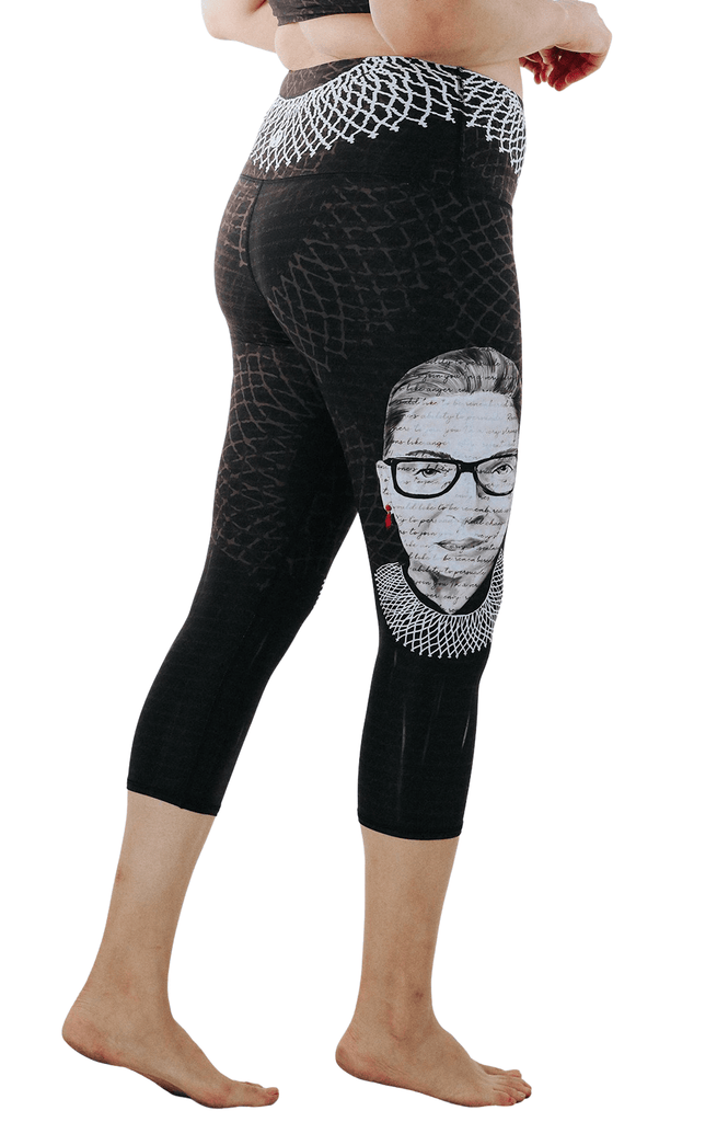 Notorious RBG Printed Yoga Crops Plus