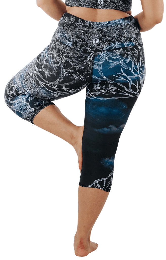 Root to Rise Printed Yoga Crops Plus Size