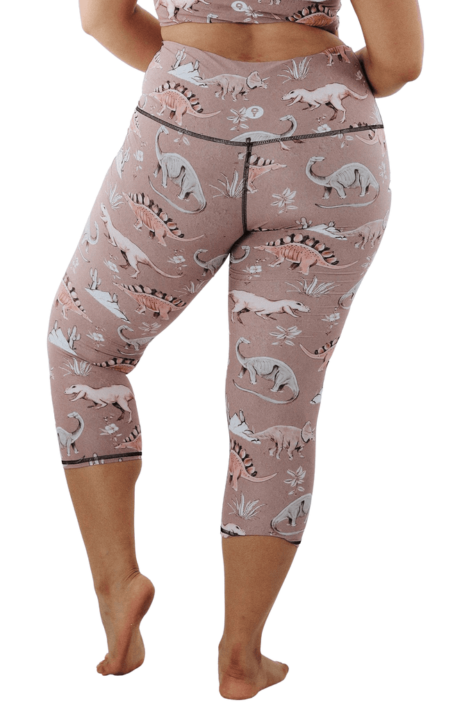 Stokasaurus Printed Yoga Crops Plus Size