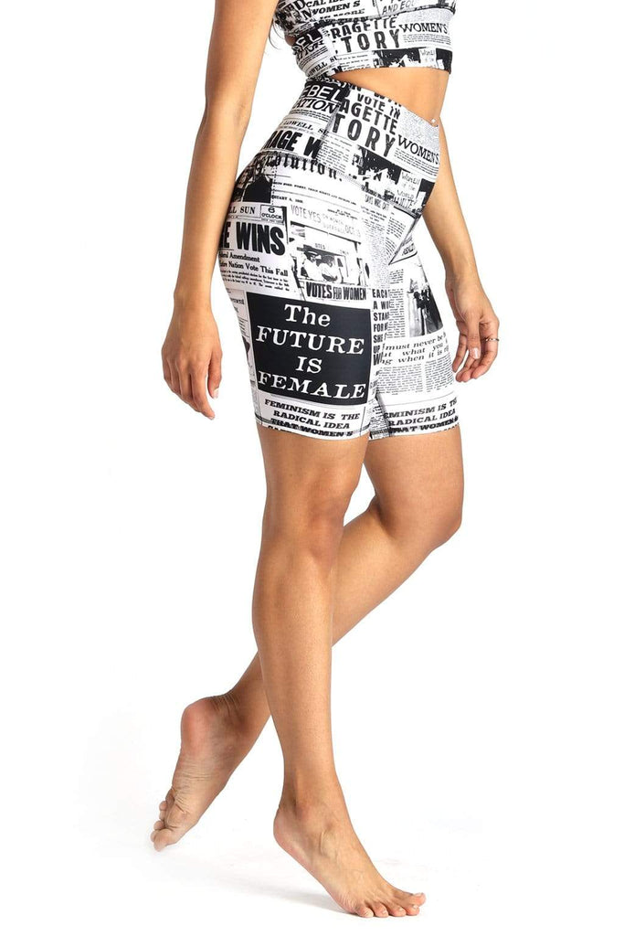 FEMINIST NEWS Biker Shorts Right View