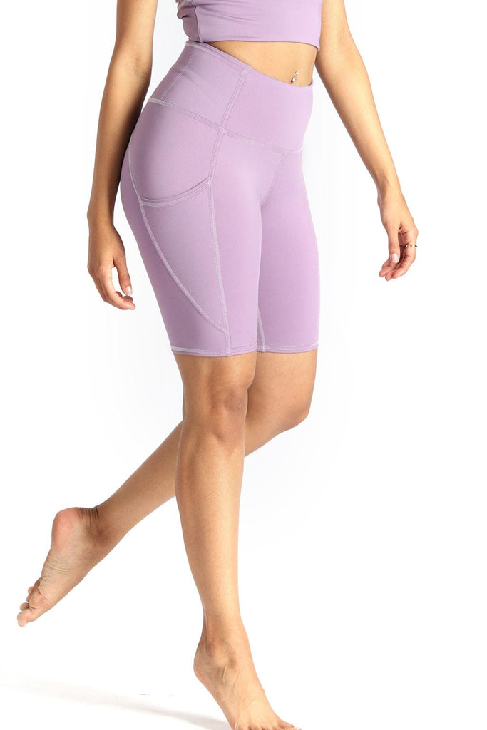 Utility Biker Short in Amethyst Front