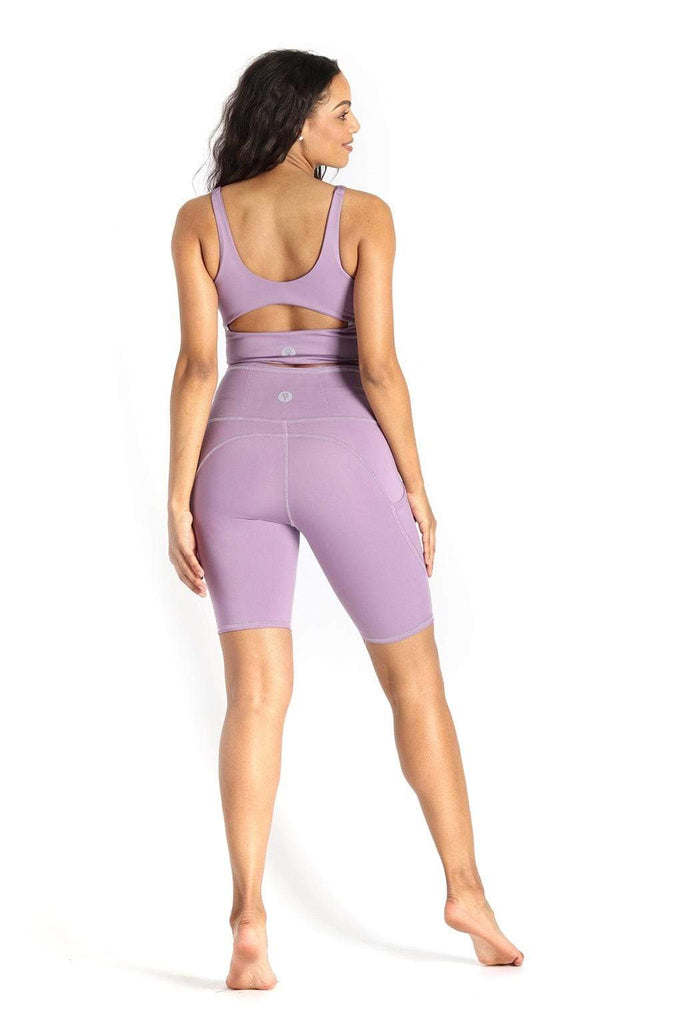 Utility Biker Short in Amethyst Full Back View