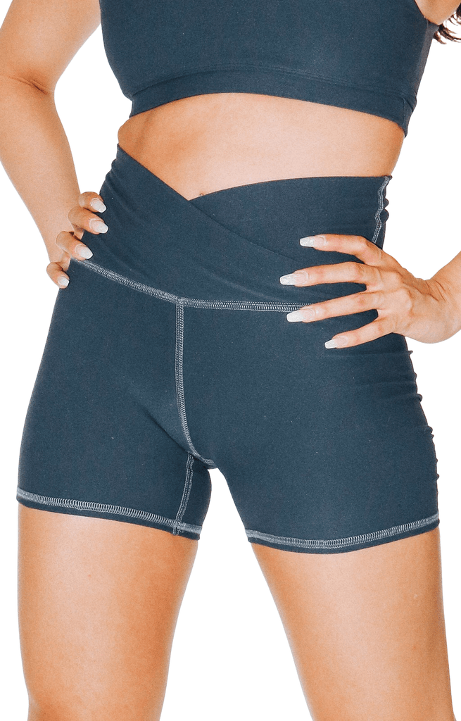 Movement Short in Steele Gray left