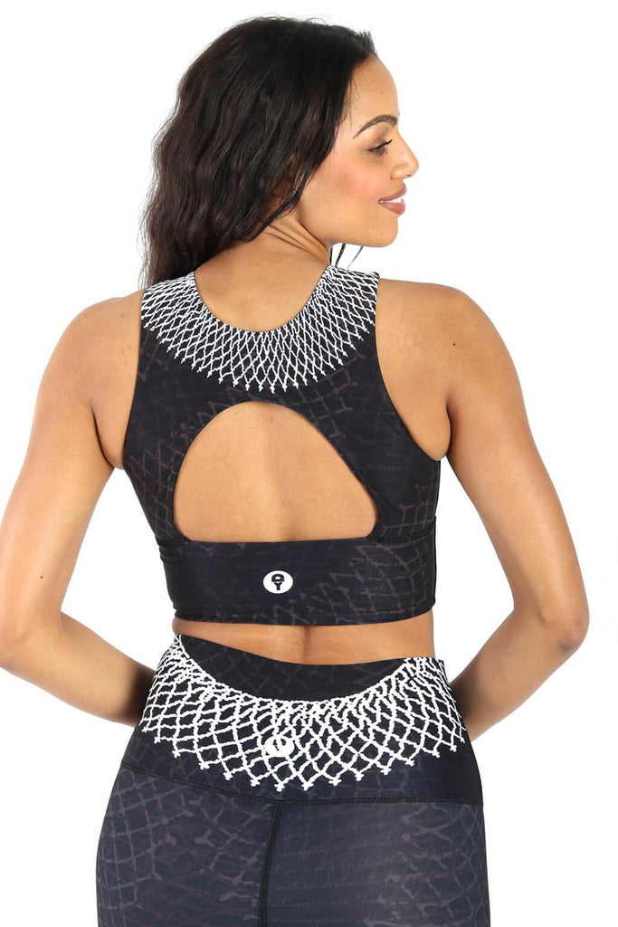 Notorious RBG Free Range Sports Bra Back View