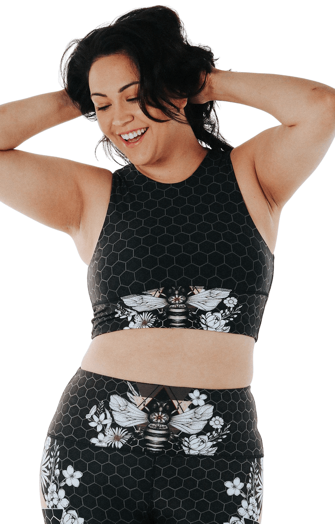 Free Range Sports Bra in Beeloved Blackout Plus