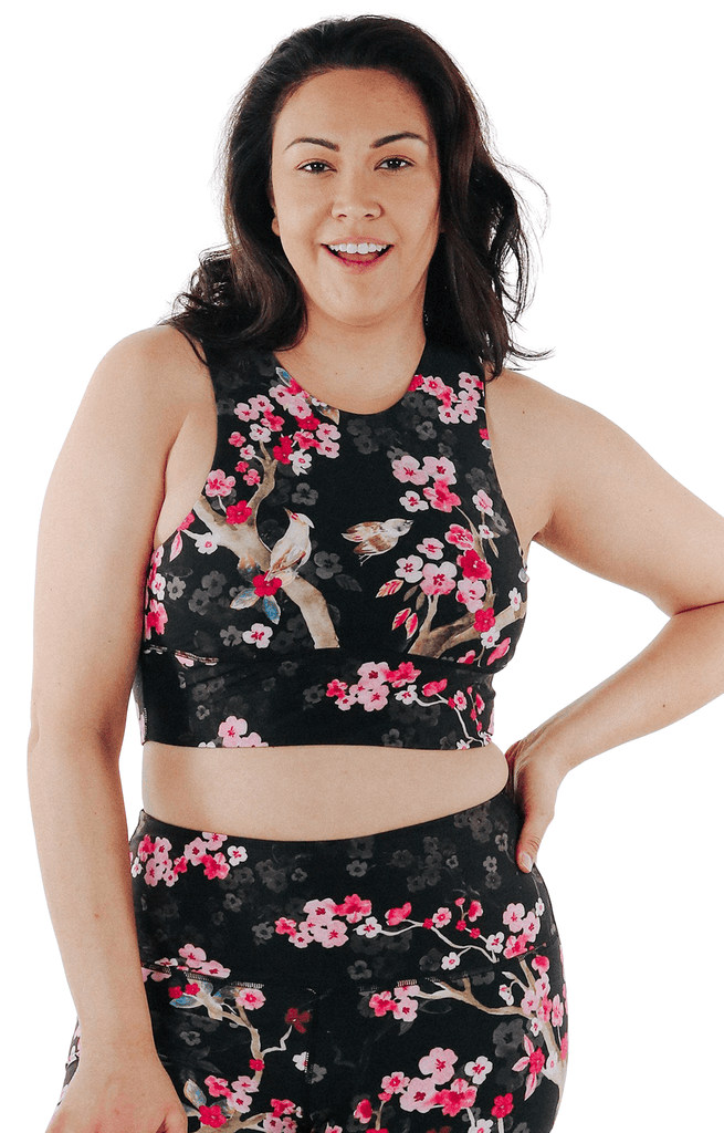 Free Range Sports Bra in Cherry Bloomin Plus